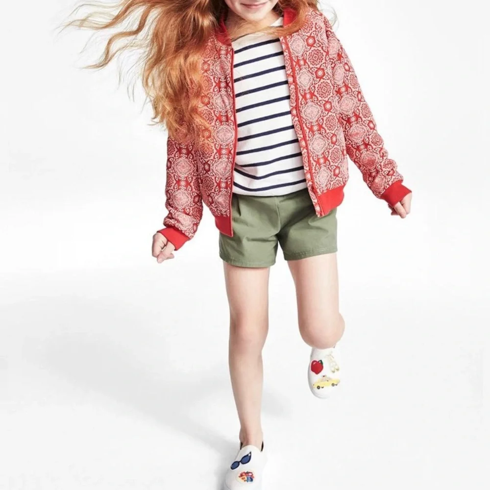JANIE AND JACK JUNO VALENTINE CANDY‎ RED BANDANA BOMBER JACKET